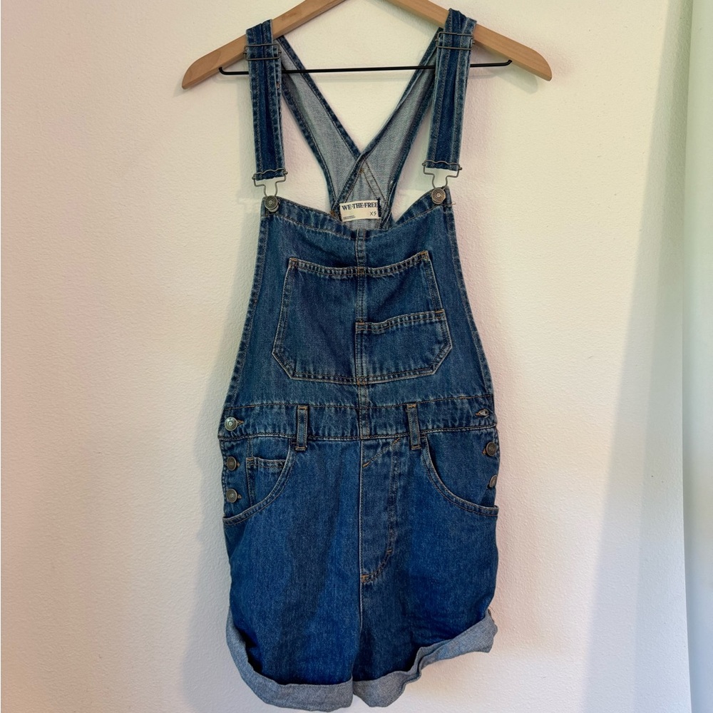 Free People Jean shortalls